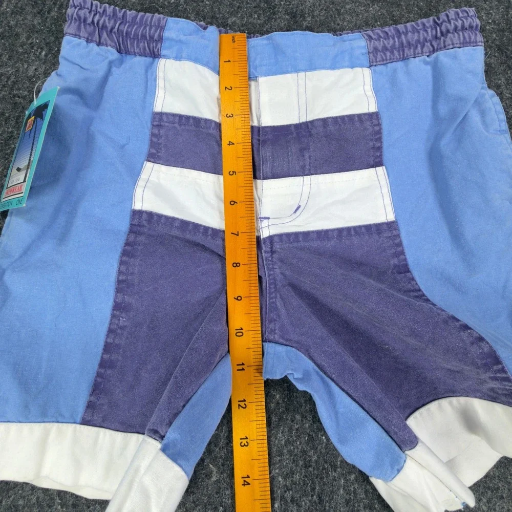 Generation One Vintage 90s Swim Trunks Boys L 14-16 Blue Cotton NWT